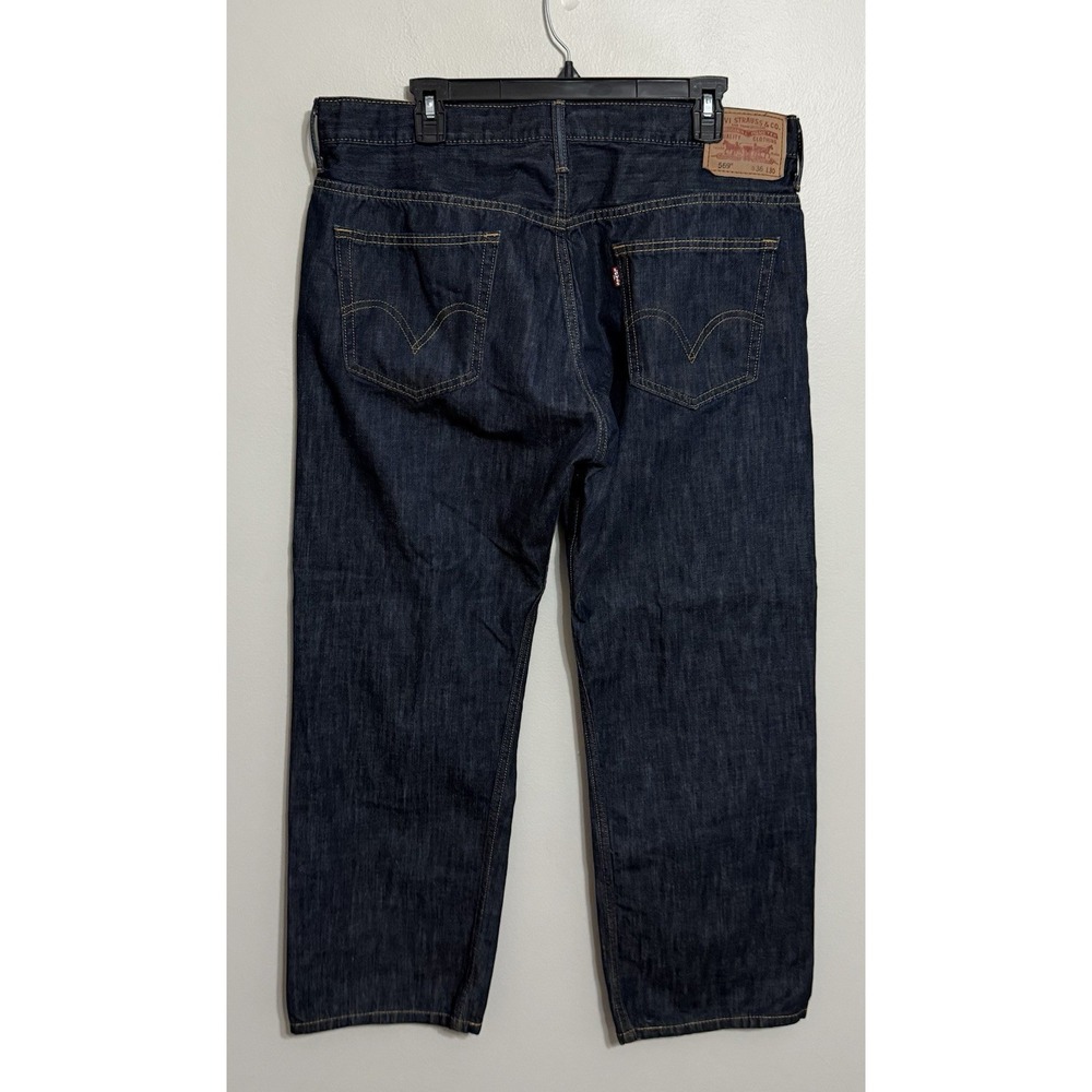 Levi's 569 Men's 36x30 (Actual 36x28) Loose Straight Denim Blue Jeans Y2K Baggy - Picture 3 of 9